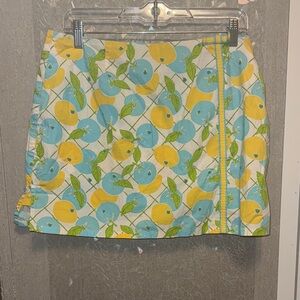 Lily Pulitzer Floral Print Women's SKORT - Blue and Yellow SZ 12